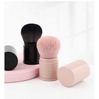 Private Label 100pcs Retractable Powder Brush Daily Make Up Tools Portable Makeup Fixing Brush Blush Brush With Cover